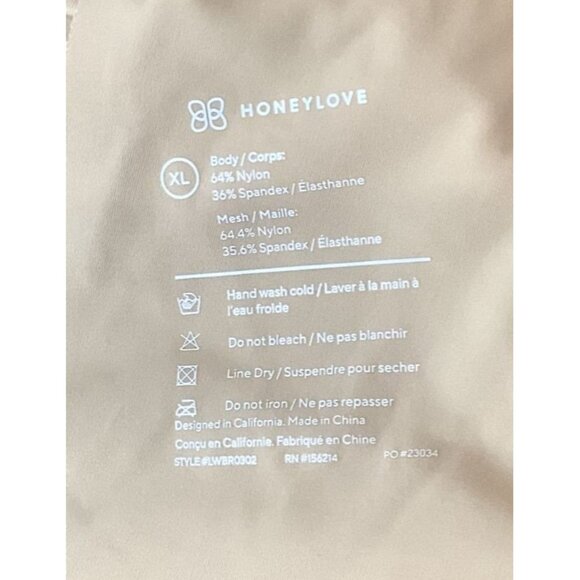 HoneyLove Womens Nude Crossover Bra Size XL Supportive Full Coverage Stretch - Picture 3 of 3